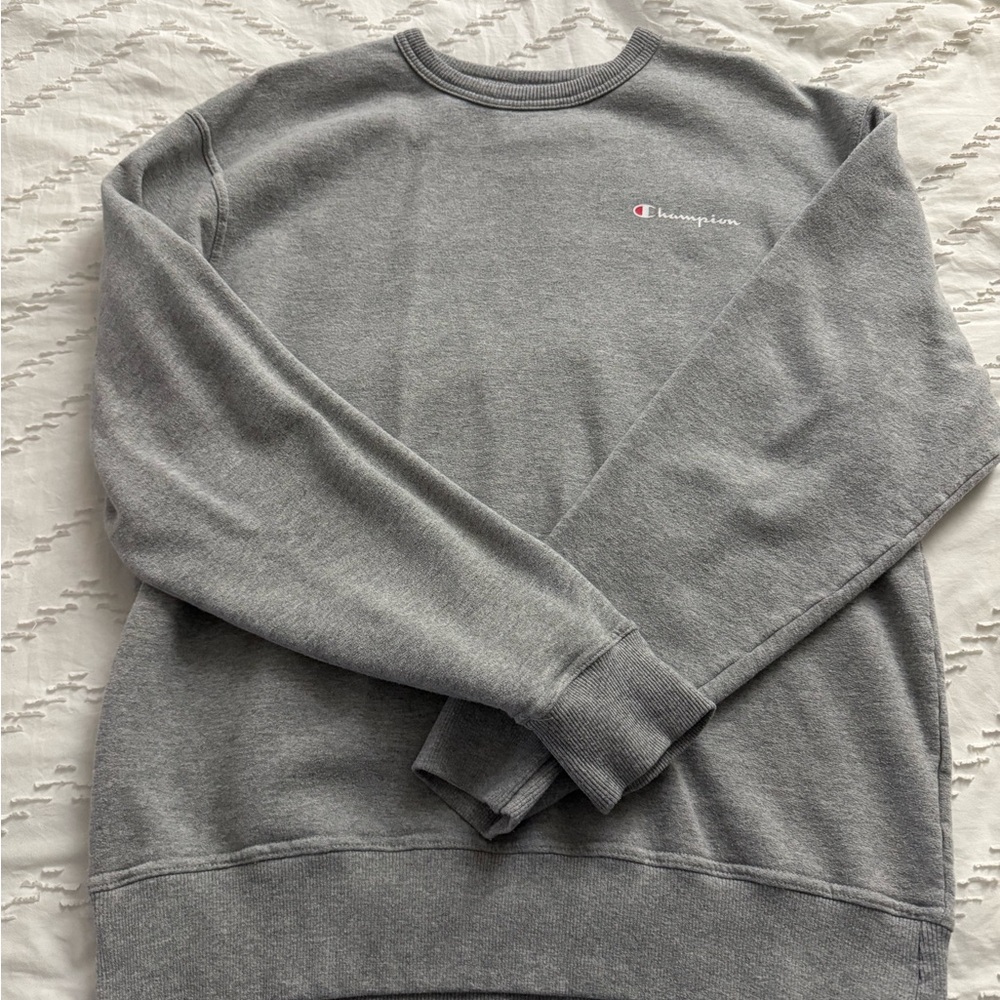 Champion Men's Crewneck in Heather Gray